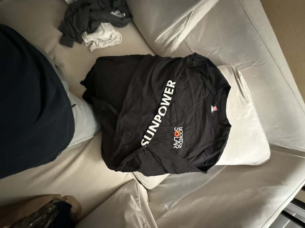 Hanes Hooked On Solar Sunpower T-Shirt Size 2XL Black